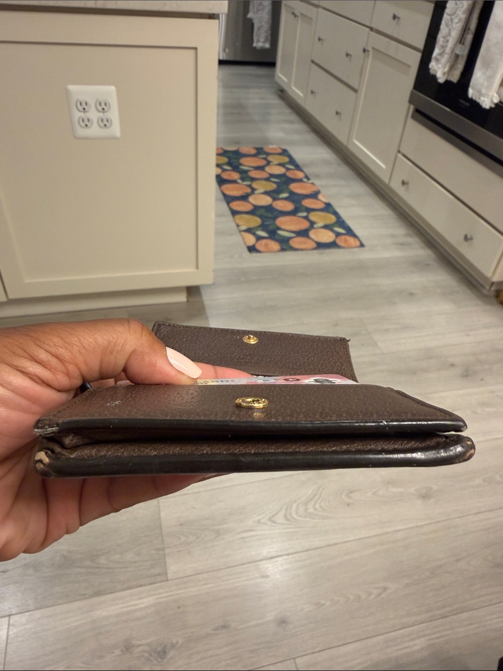 Gucci Brown Signature Wallet with Green & Red Web - Picture 4 of 7